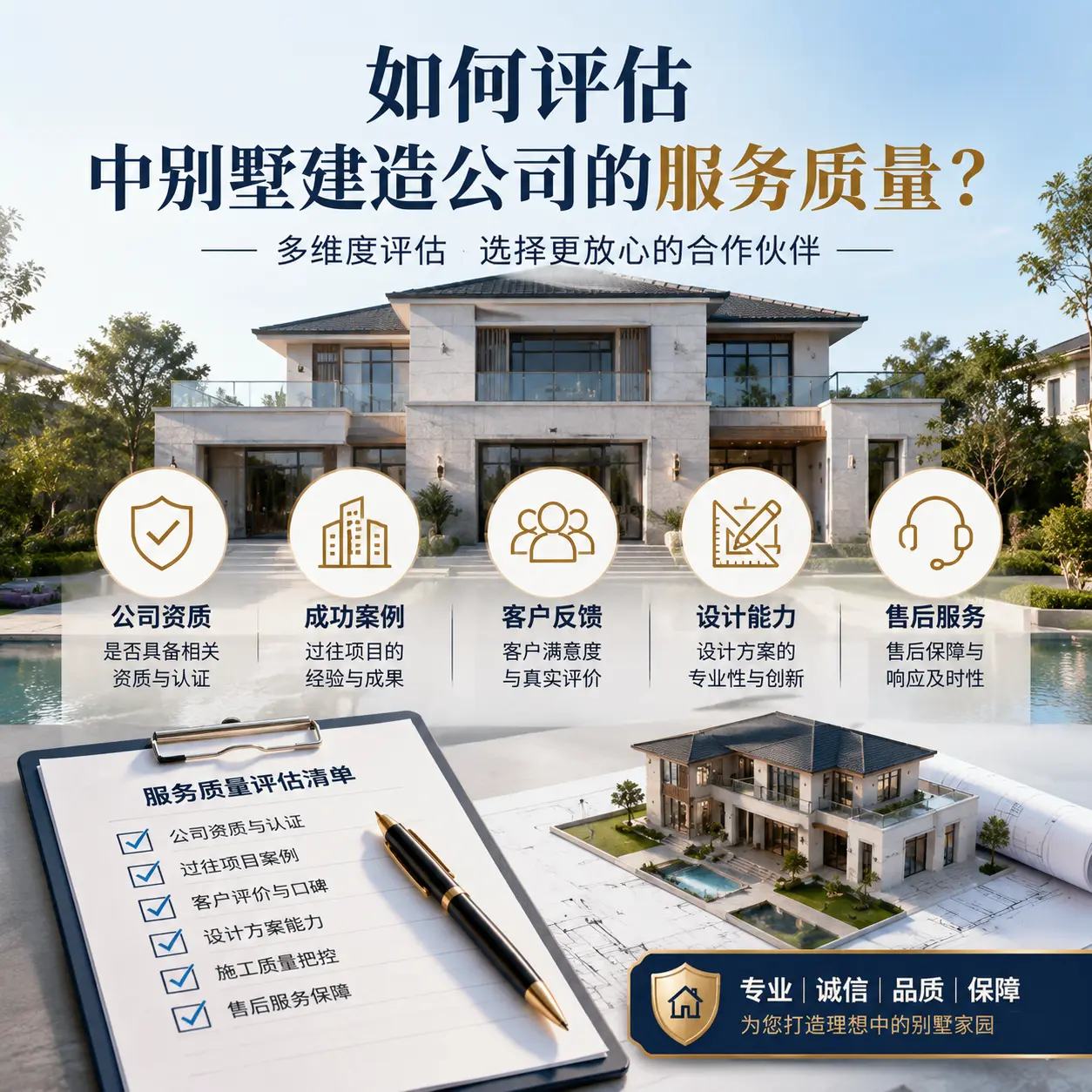 如何评估 黔西 中别墅建造公司的服务质量？