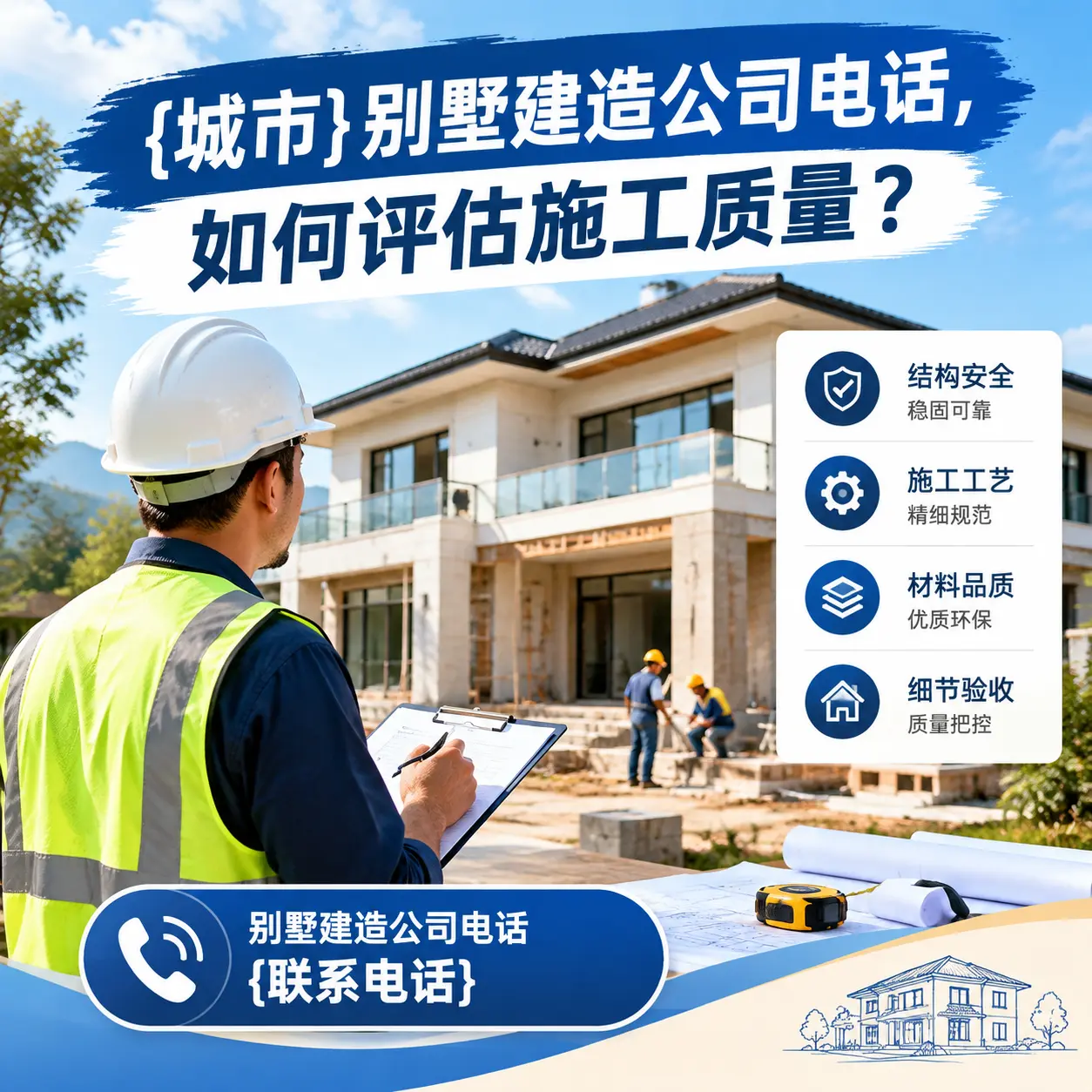 黔西别墅建造公司电话，如何评估施工质量？