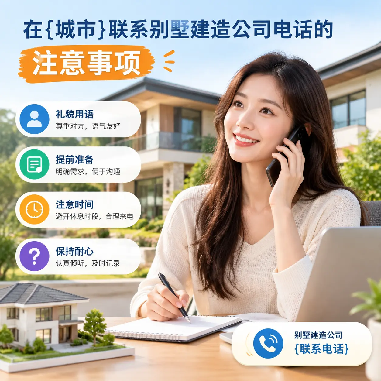 在黔西联系别墅建造公司电话的注意事项