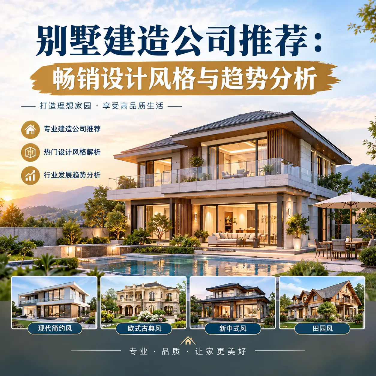 别墅建造公司推荐： 黔西 畅销设计风格与趋势分析