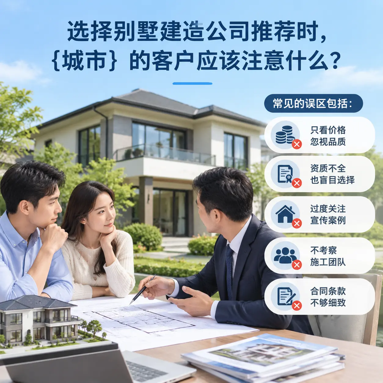 选择别墅建造公司推荐时，黔西 的客户应该注意什么？