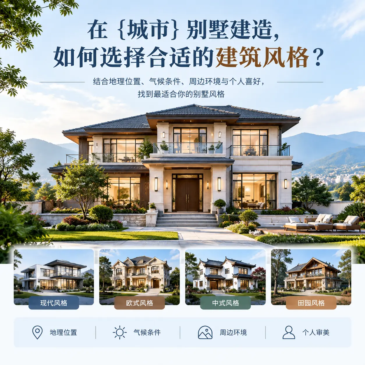 在 黔西 别墅建造,如何选择合适的建筑风格?